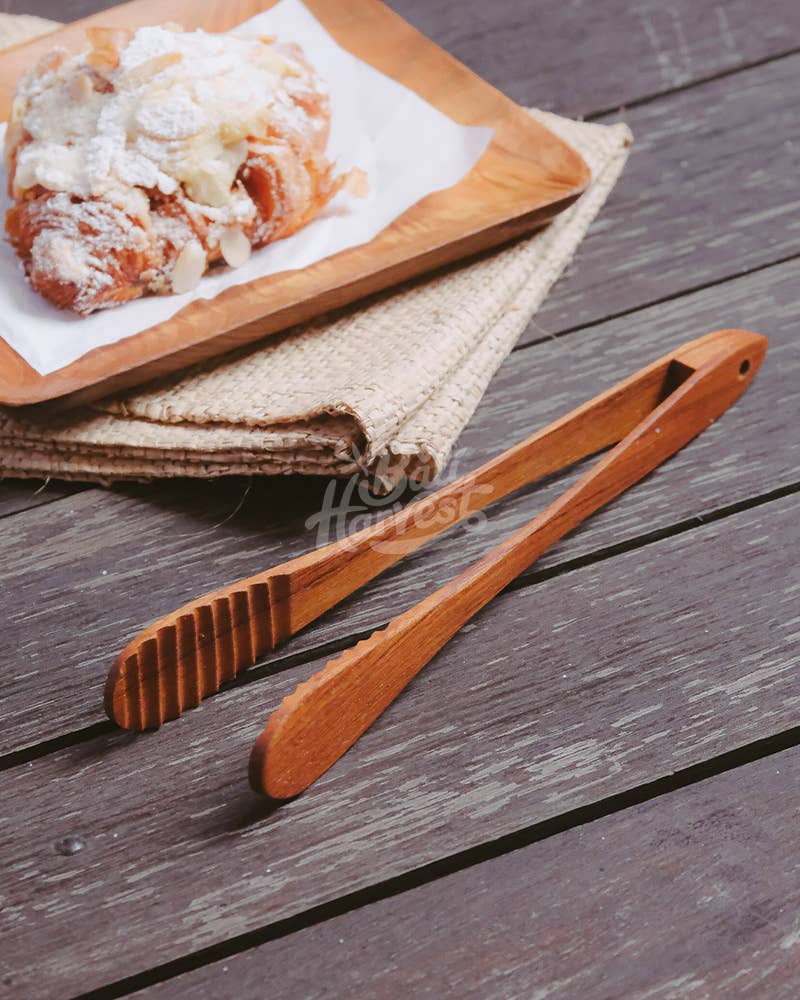 Teak Tongs
