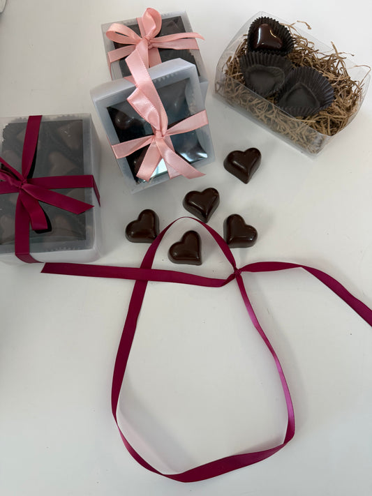 Fig Balsamic Dark Chocolate Hearts by Jessica Foster Confections