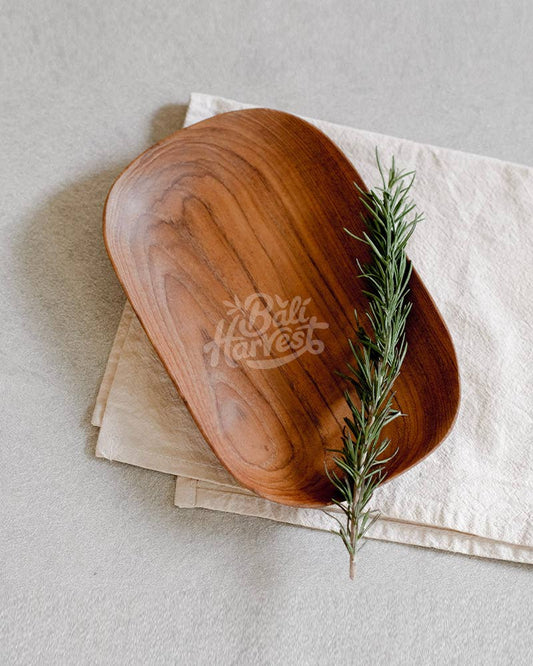 Oval Teak Plate