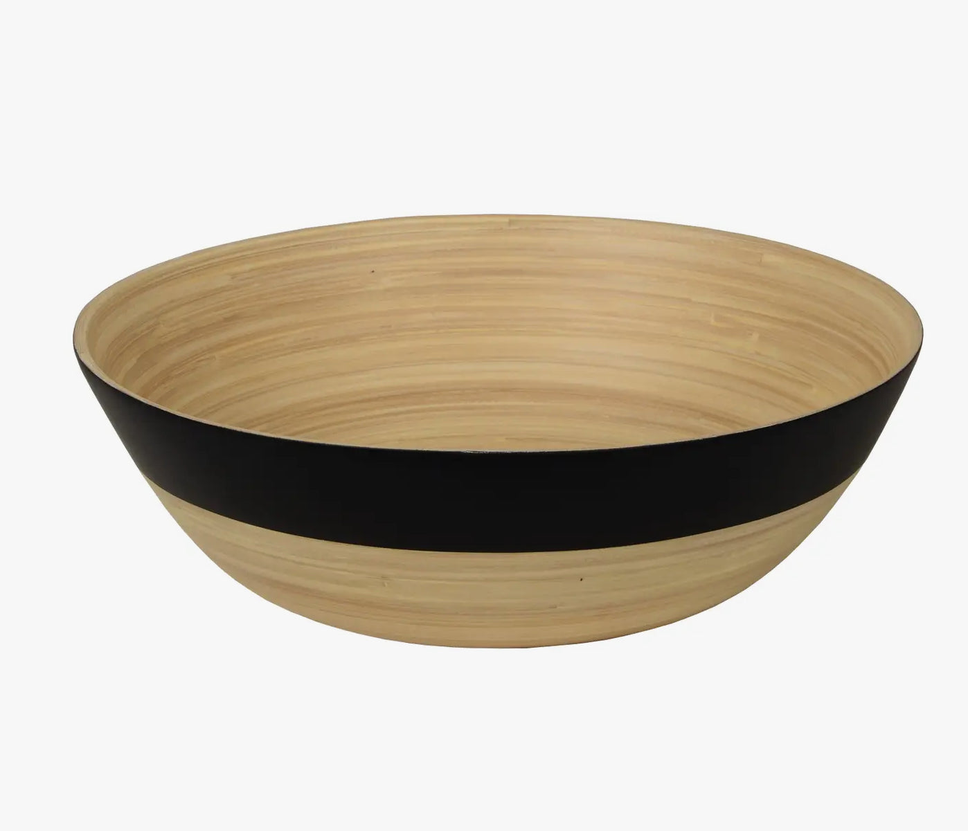 Large Shallow Matte Bamboo Serving Bowl