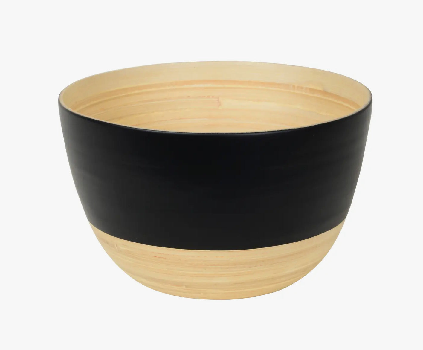 Large Tall Matte Bamboo Serving Bowl