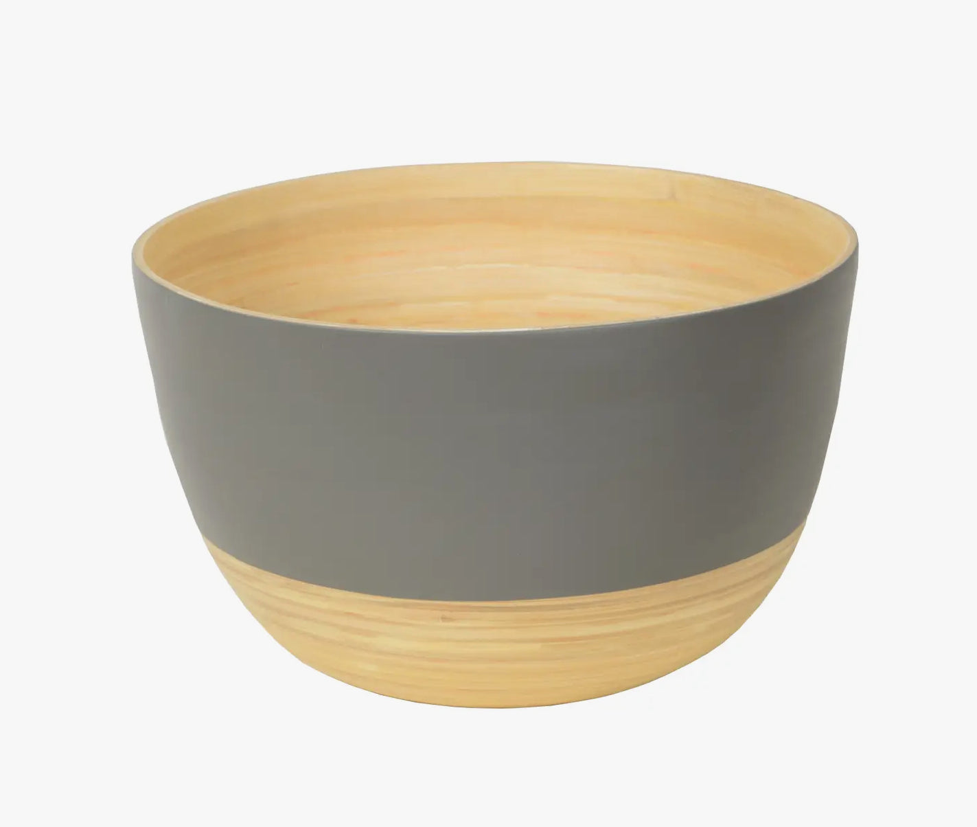 Large Tall Matte Bamboo Serving Bowl