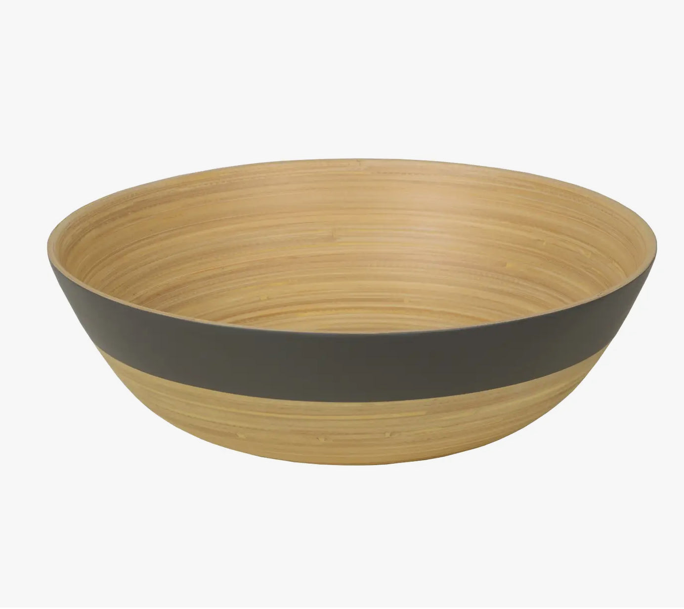 Large Shallow Matte Bamboo Serving Bowl