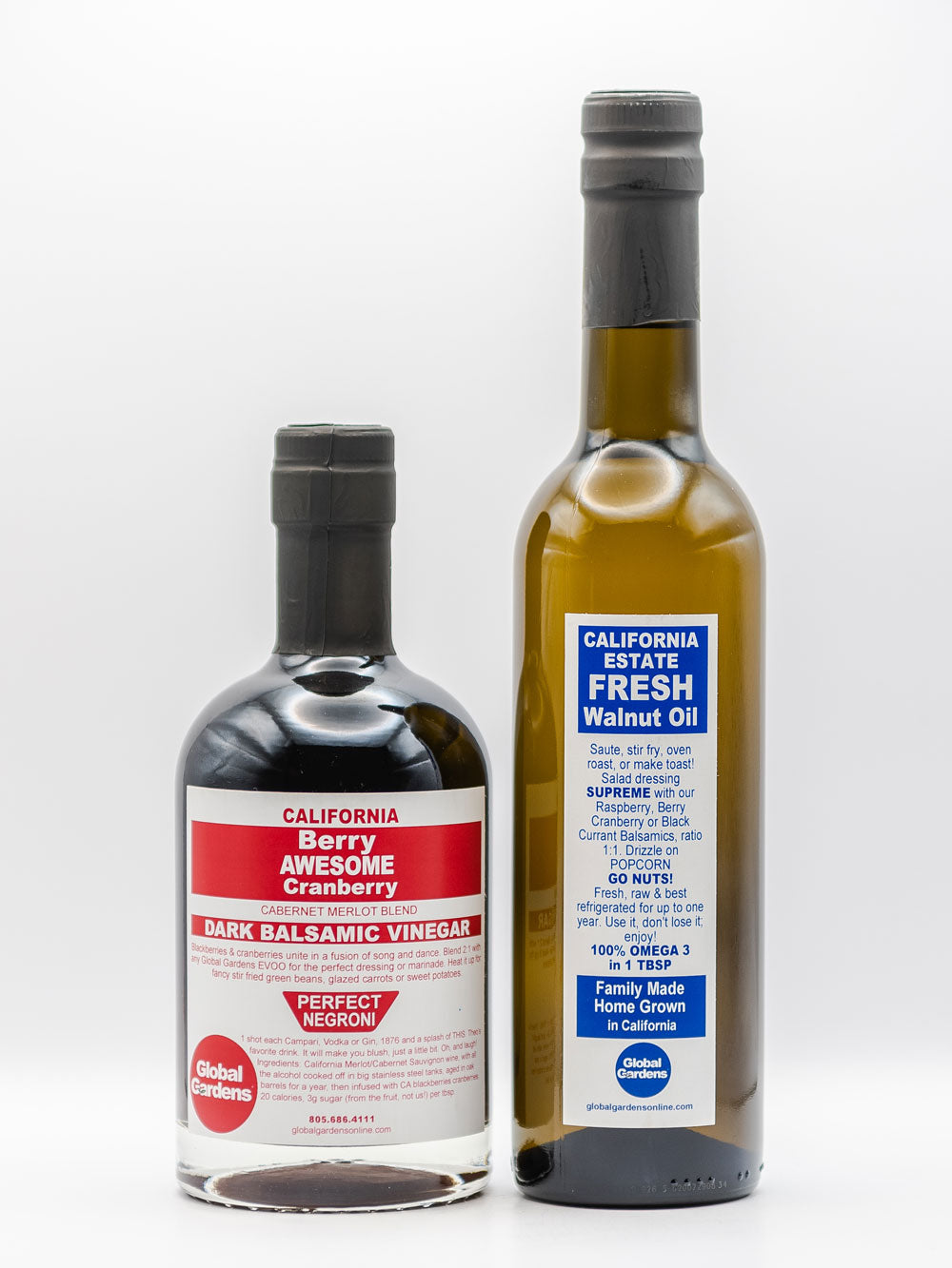 Omega 3 Power Gift Duo - Roasted Walnut Oil & Berry Cranberry OR Black Currant Balsamic